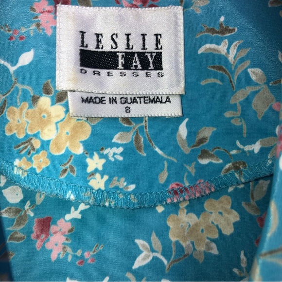Vintage Blue Floral short sleeve scalloped hem Blazer Suit NWOT - Picture 3 of 6